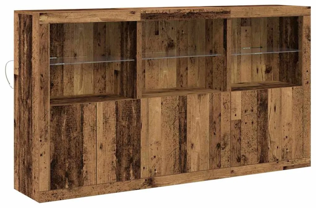 vidaXL Πλαϊνό γραφείο Παλαιό ξύλο 181.5 x 37 x 100 εκ