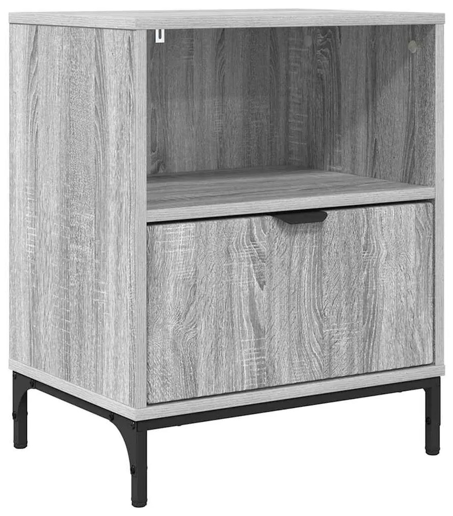 vidaXL Κομοδίνο Γκρι sonoma 49 x 36 x 61 εκ Επεξεργασμένο ξύλο
