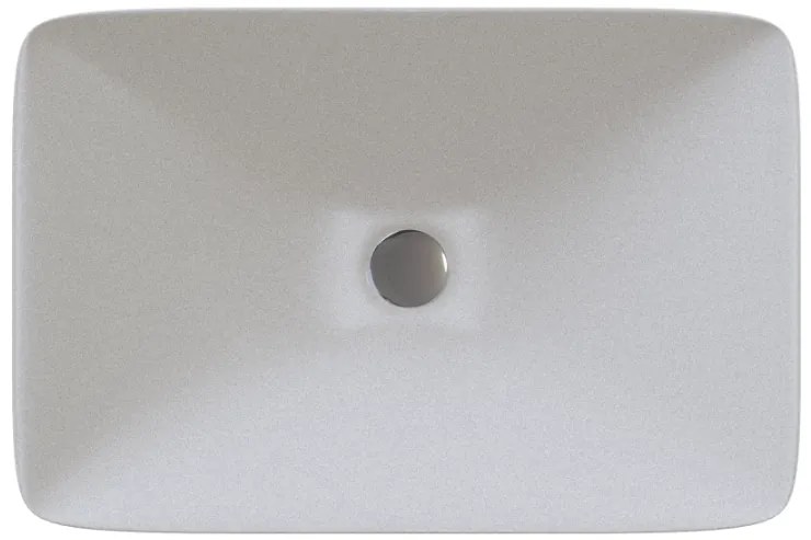 Sanitec Aktis 283 Νιπτήρας Συνθετικός Επικαθήμενος 60,5x38,5x9cm Metallic Ice