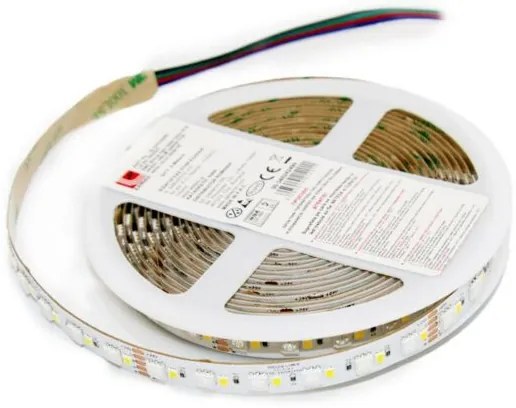 Adeleq Ταινία LED Λευκή Αυτοκόλλητη 5m 24VDC 5050 24W Και 144LED IP20 RGB Συν Λευκό 4000Κ 30-340242499