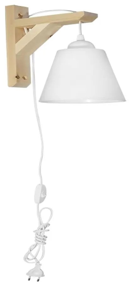 Φωτιστικό Τοίχου Fun-01AP FIS 31-1096 White Heronia Wood, Glass