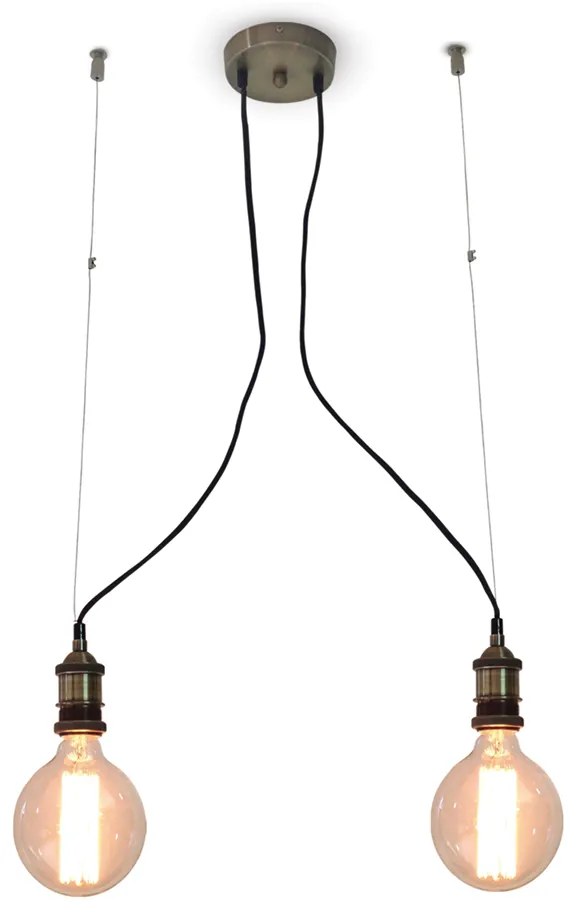 Φωτιστικό Οροφής Δίφωτο Homelighting Magnum 77-2167 Bronze
