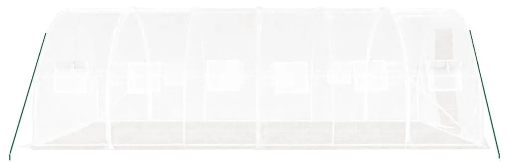 Θερμοκήπιο Λευκό 18 μ² 6 x 3 x 2 μ. με Ατσάλινο Πλαίσιο - Λευκό