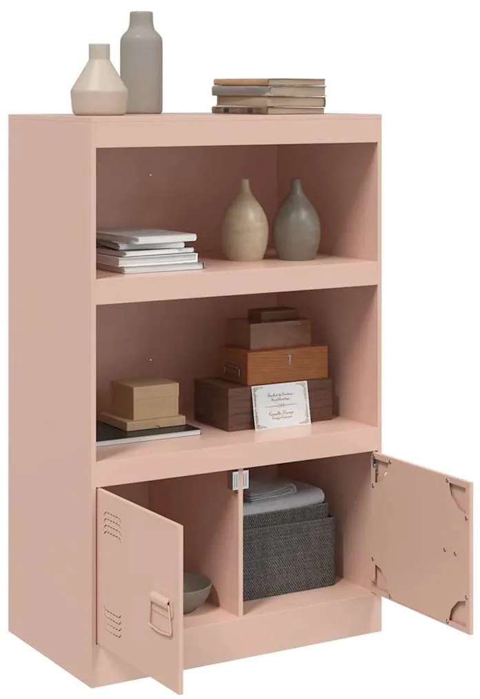 vidaXL Ντουλάπι Ροζ 67x39x107 εκ. από Ατσάλι