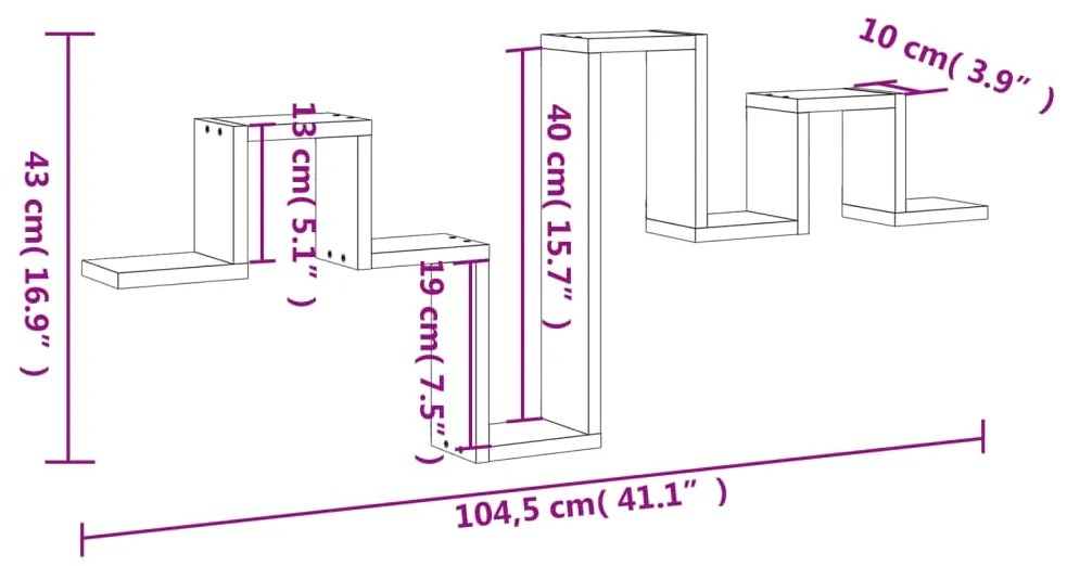 ΡΑΦΙΕΡΑ ΤΟΙΧΟΥ ΚΑΦΕ ΔΡΥΣ 104,5X10X43 ΕΚ. ΕΠΕΞΕΡΓΑΣΜΕΝΟ ΞΥΛΟ 840729