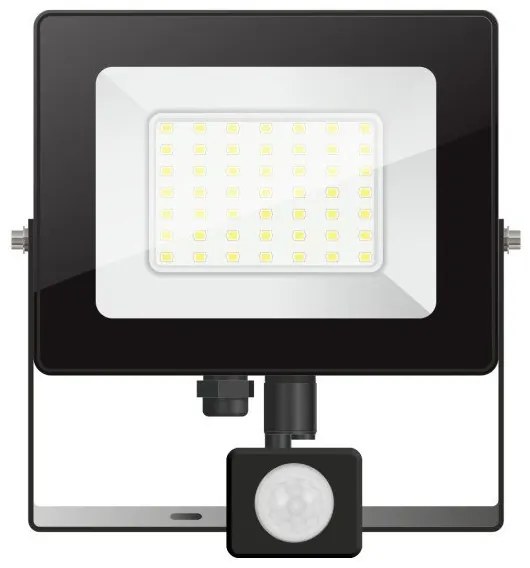 Προβολέας LED SLIM SMD 50W 6000K Ανιχνευτής Κίνησης IP65 Μαύρο Epistar 6231 Spotlight-6231-Μαύρο 6231