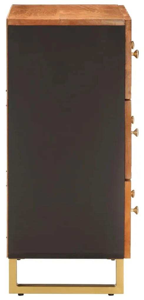 vidaXL Βοηθητικό Έπιπλο Καφέ/Μαύρο 60x33,5x75 εκ. Μασίφ Ξύλο Μάνγκο