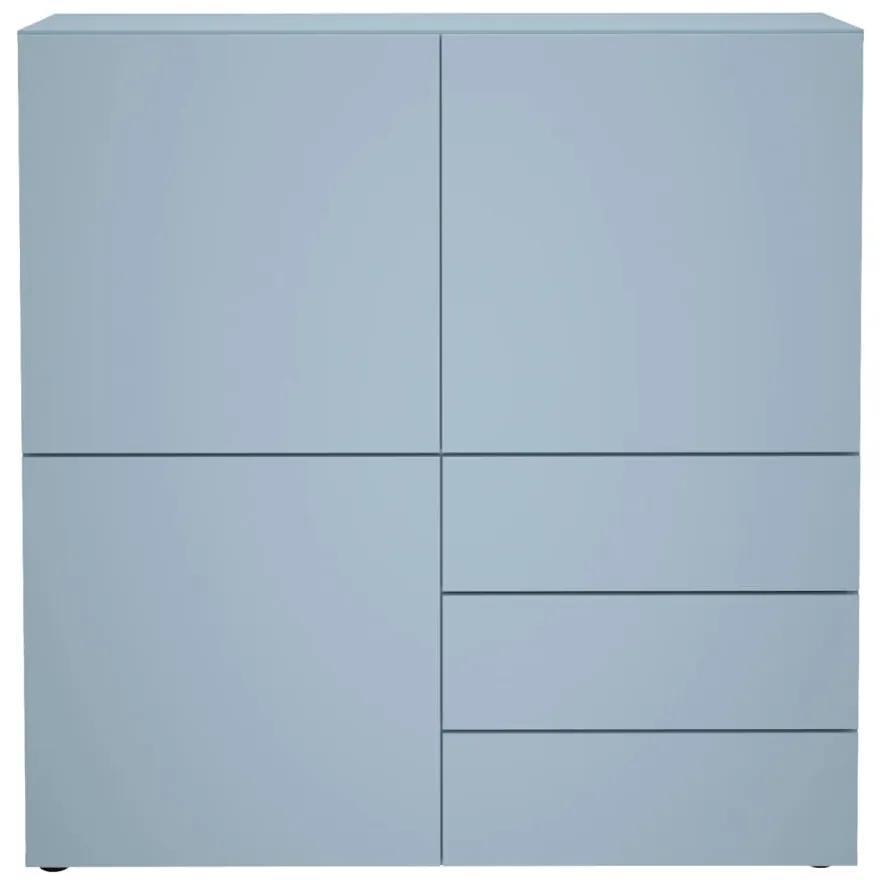 FMD Ντουλάπι με 3 Συρτάρια και 3 Πόρτες Μπλε 99 x 31,5 x 101,2 εκ.