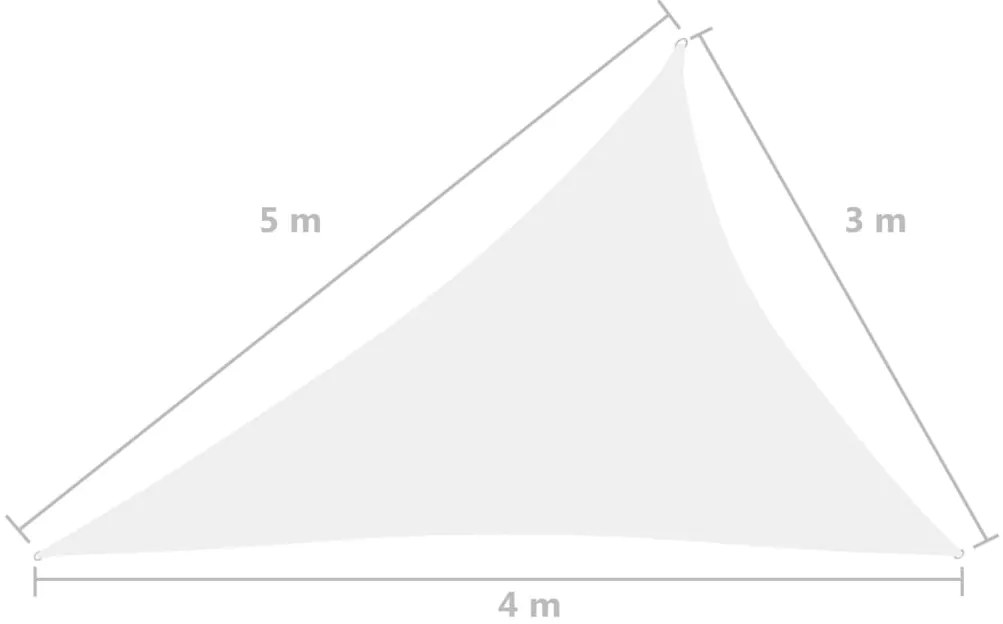 Πανί Σκίασης Τρίγωνο Λευκό 3 x 4 x 5 μ. από Ύφασμα Oxford - Λευκό