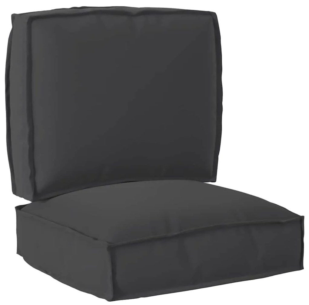vidaXL Σετ Μαξιλαριών Πάγου 2 pcs Μαύρο 50 x 50 x 12 cm Ύφασμα Oxford