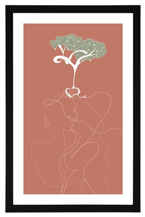 Αφίσα με παρπαστού Ρίζες της αγάπης - 30x45 silver
