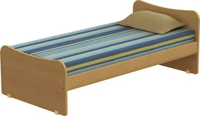 Παιδικό Κρεβάτι Μονό ALFA SET Soft για Στρώμα 90x200cm - Χρώμα Δρυς