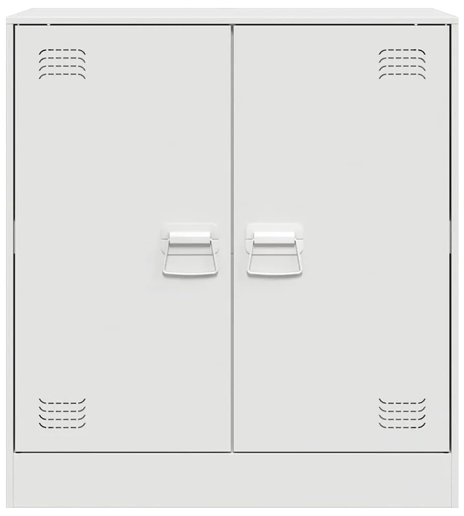vidaXL Μπουφές Λευκός 67x39x73 εκ. από Ατσάλι