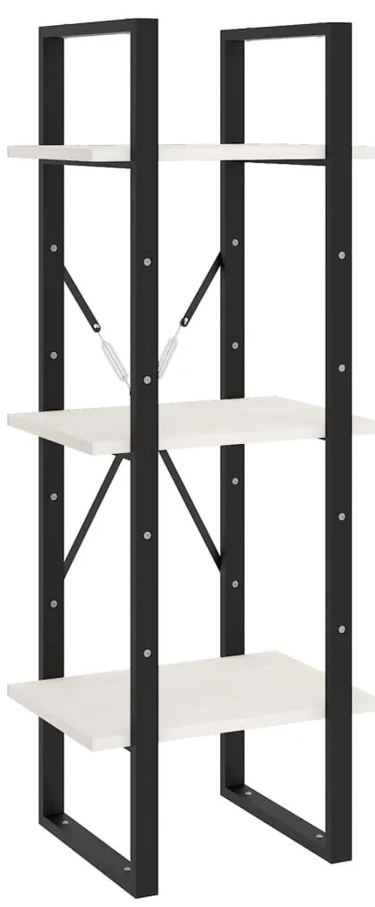 vidaXL Βιβλιοθήκη με 5 Ράφια Λευκή 40 x 30 x 175 εκ. από Ξύλο Πεύκου