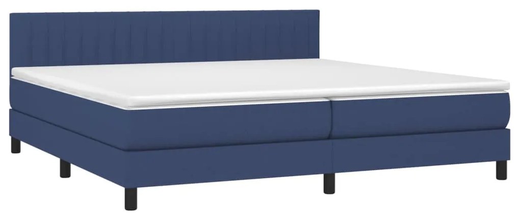 ΚΡΕΒΑΤΙ BOXSPRING ΜΕ ΣΤΡΩΜΑ ΜΠΛΕ 200X200 ΕΚ. ΥΦΑΣΜΑΤΙΝΟ 3140247