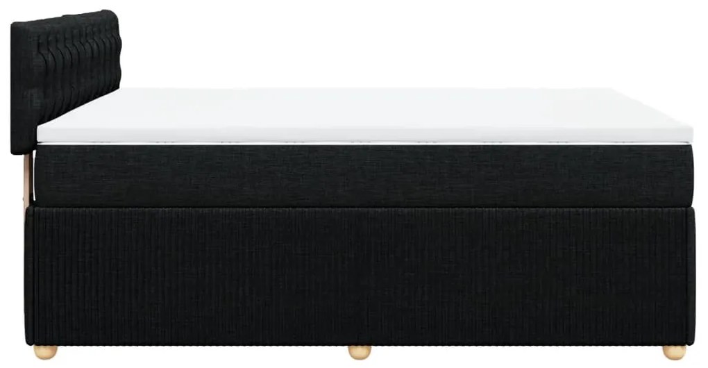 ΚΡΕΒΑΤΙ BOXSPRING ΜΕ ΣΤΡΩΜΑ ΜΑΥΡΟ 160X200 ΕΚ. ΥΦΑΣΜΑΤΙΝΟ 3287516