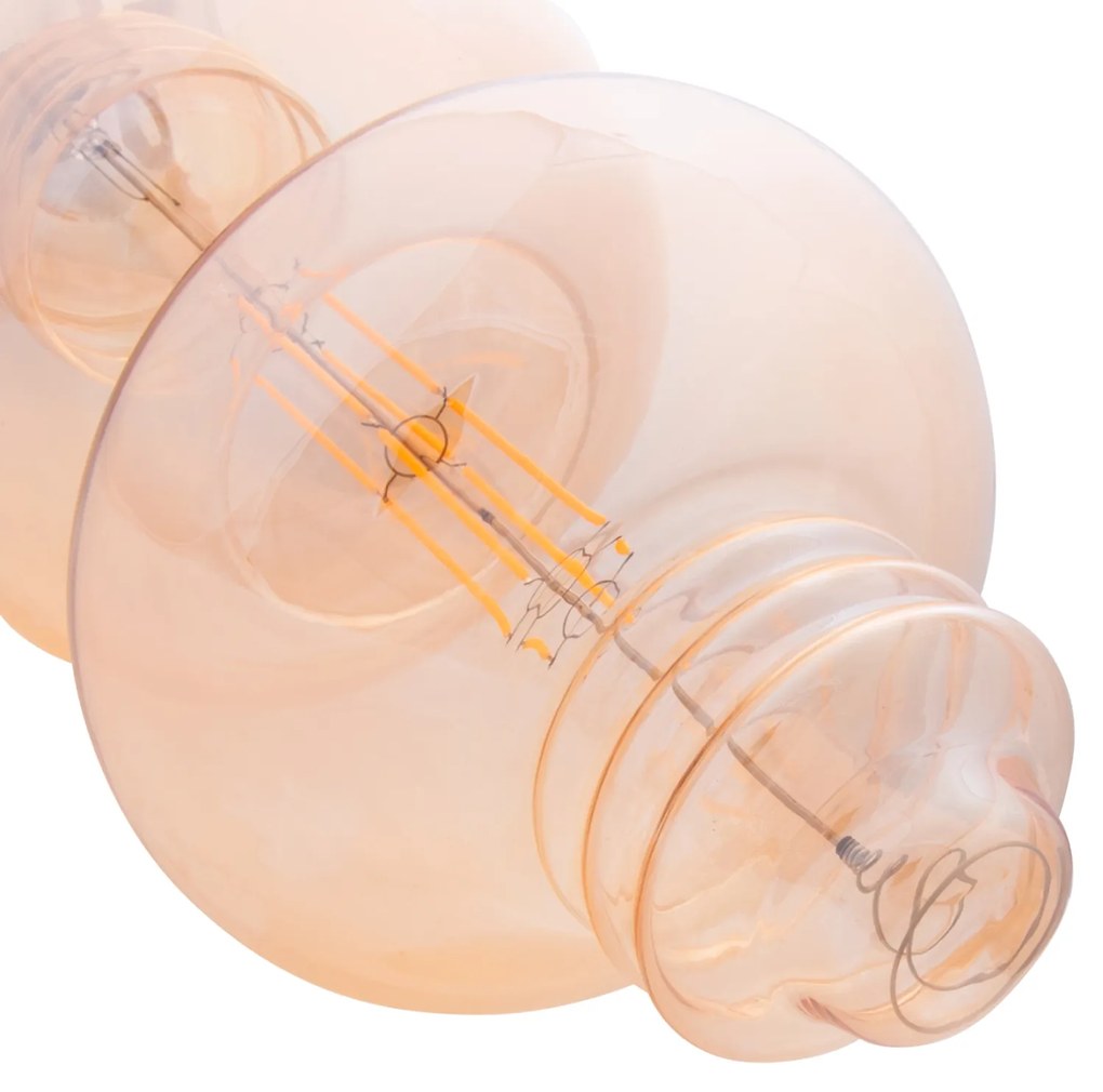 ΛΑΜΠΤΗΡΑΣ LED FILAMENT 8W E27 3000K GOLD COLOR DIMMABLE HM4053.02