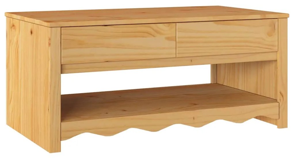 vidaXL Τραπεζάκι σαλονιού Δρυς 99 x 55 x 45 εκ. Μασίφ ξύλο πεύκου