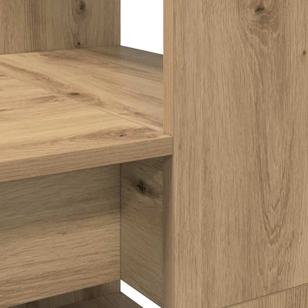 vidaXL Γραφείο artisan δρυς 113 x 54 x 120 εκ. Επεξεργασμένο ξύλο