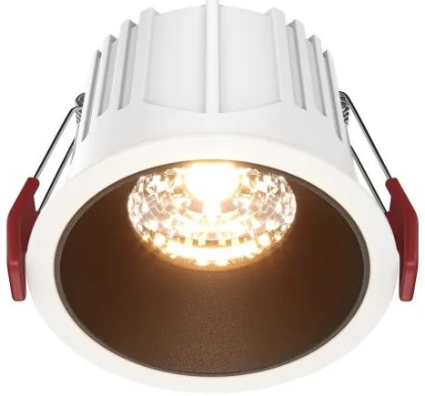 Χωνευτό Σποτ Φωτιστικό Οροφής LED 15W 2700K Downlight Alfa LED Maytoni DL043-01-15W2.7K-RD-WB-DE Μαύρο-Λευκό
