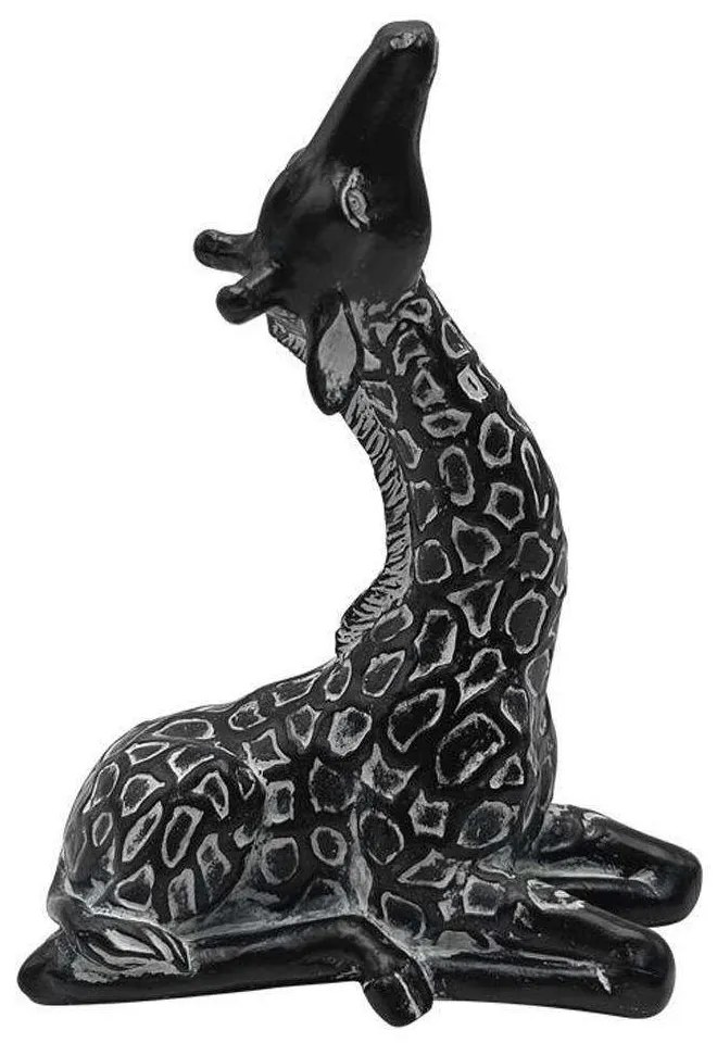 Διακοσμητικό Αντικείμενο Επιτραπέζιο Giraffe 279-223-222 16x8x21cm Black-White Polyresin