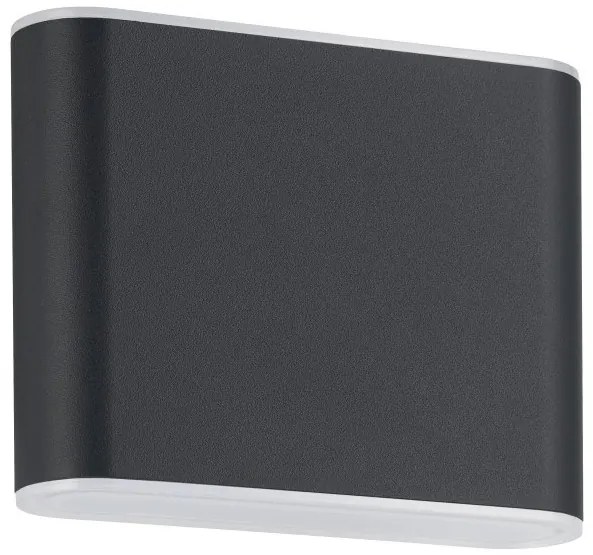Απλίκα Φωτιστικό Τοίχου 2xLED 2,9W Ανθρακί ΙΡ65 3CCT Up Down Grutti 901025 Eglo-901025-Ανθρακί 901025