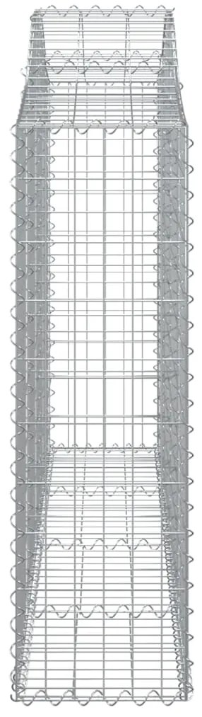 vidaXL Συρματοκιβώτια Τοξωτά 6 τεμ. 200x30x100/120 εκ. Γαλβαν. Ατσάλι