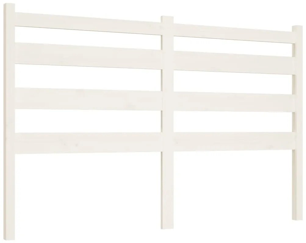 vidaXL Κεφαλάρι Κρεβατιού Λευκό 166 x 4 x 100 εκ. Μασίφ Ξύλο Πεύκου