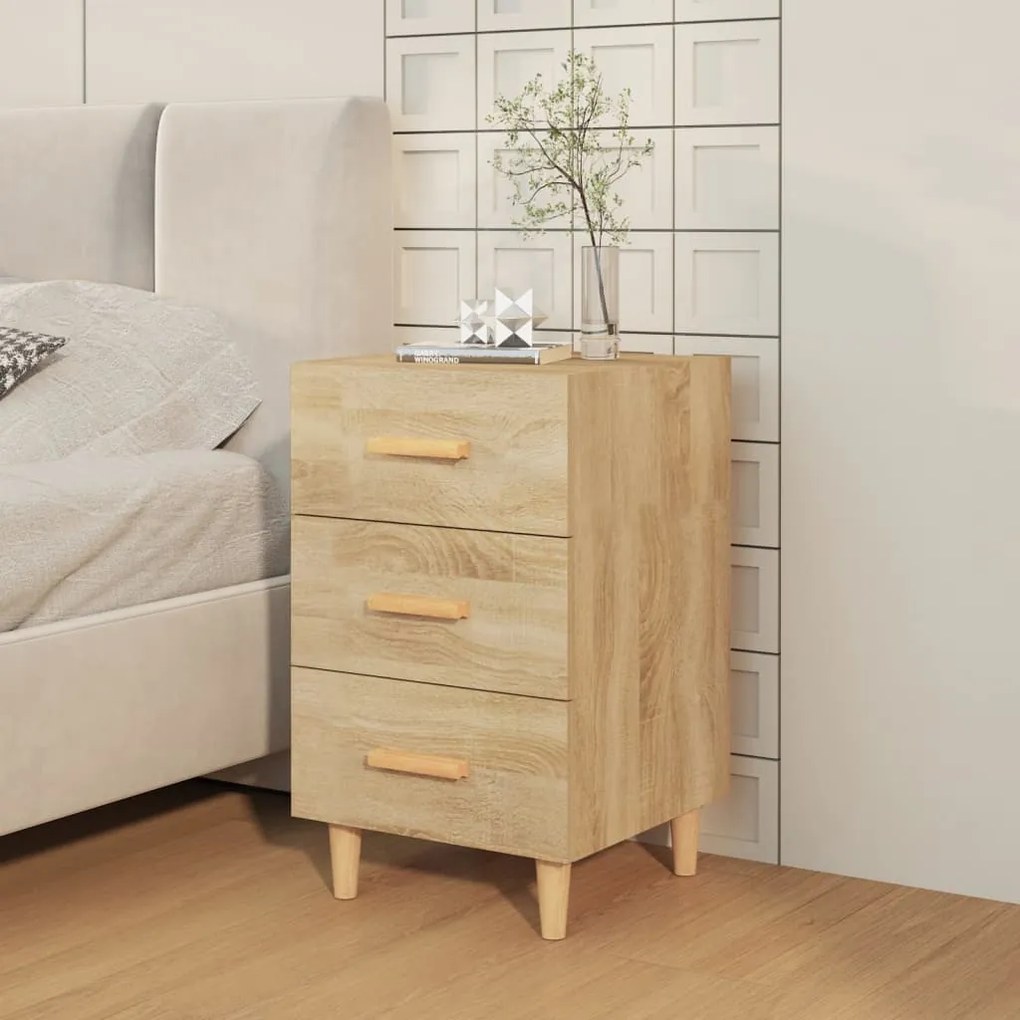 vidaXL Κομοδίνο Sonoma Δρυς 40 x 40 x 66 εκ. από Επεξεργασμένο Ξύλο