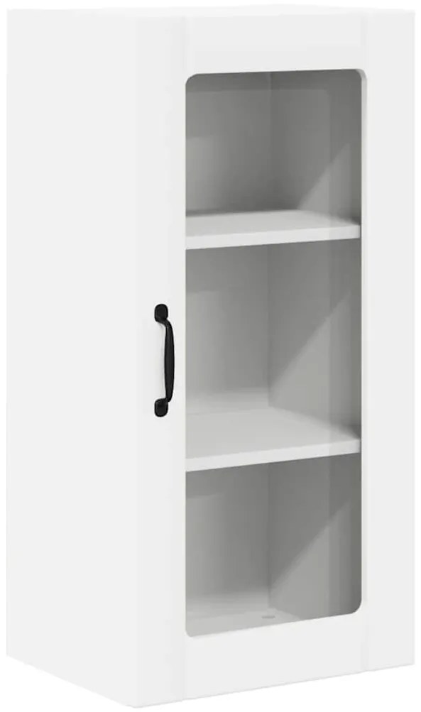 vidaXL Κρεμαστό ντουλάπι κουζίνας με ράφι Λευκό 40 x 31 x 80 εκ.