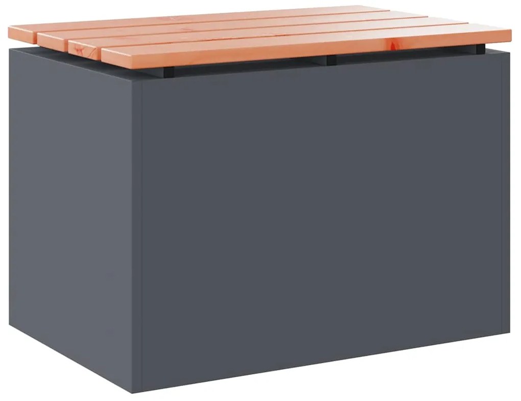 vidaXL Παγκάκι κήπου Ανθρακί 60 x 40 x 43 εκ Ατσάλι