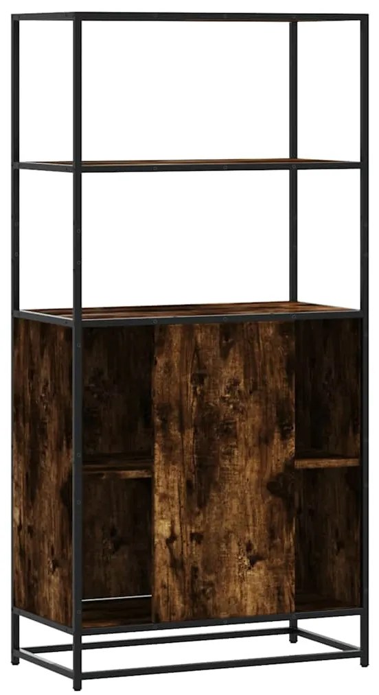 Highboard Καπνιστή δρυς 68x35x139 cm Κατασκευασμένο ξύλο - Καφέ