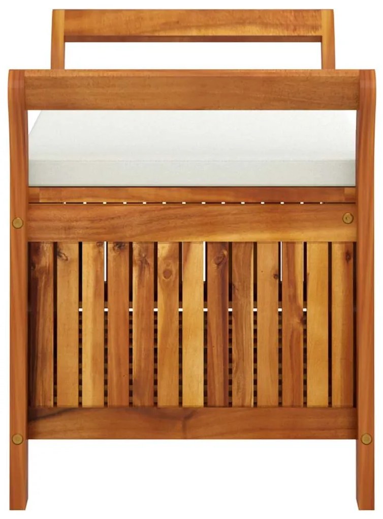 vidaXL Πάγκος Αποθήκευσης Κήπου 91 εκ. Μασίφ Ξύλο Ακακίας + Μαξιλάρι