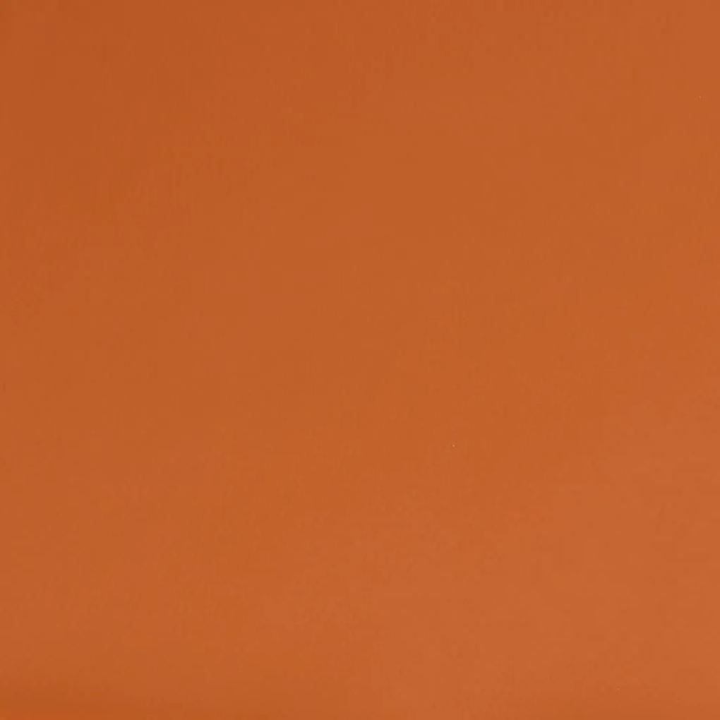 Υποπόδιο Κρεμ&amp;Πορτοκαλί 45x29,5x35 εκ. Ύφασμα &amp; Συνθετικό Δέρμα - Κρεμ