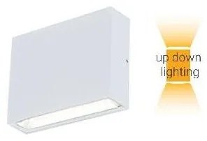 Απλίκα Τοίχου LED 2x3w 3000K Αλουμινίου Up&amp;Down ΦOS_ME 17-03685-1 Λευκό