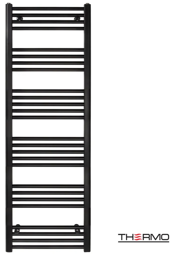 Θερμαινόμενη Πετσετοκρεμάστρα H150x50cm Black Υδραυλική/Ηλεκτρική Λειτουργία Mild Steel Thermo Alto ALT15050-400