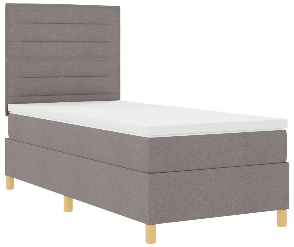 vidaXL Κρεβάτι Box Spring με Στρώμα Ταυπ 80x200 εκ Ύφασμα