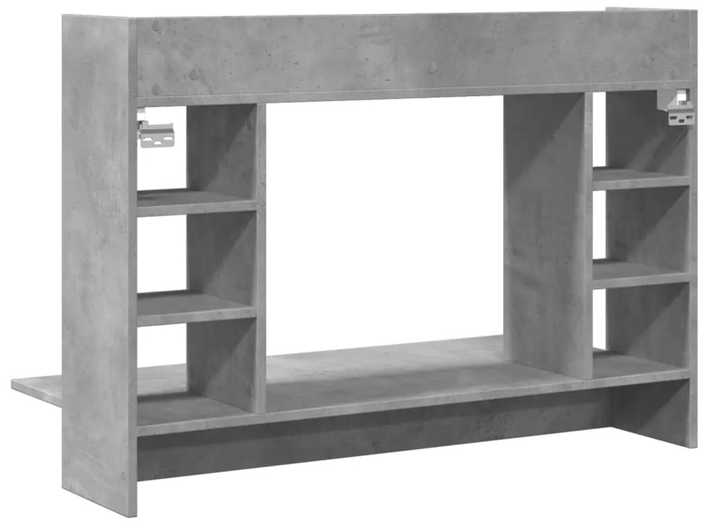 vidaXL Γραφείο Τοίχου Γκρι Σκυρ. 105x48x75 εκ. από Επεξεργασμένο Ξύλο