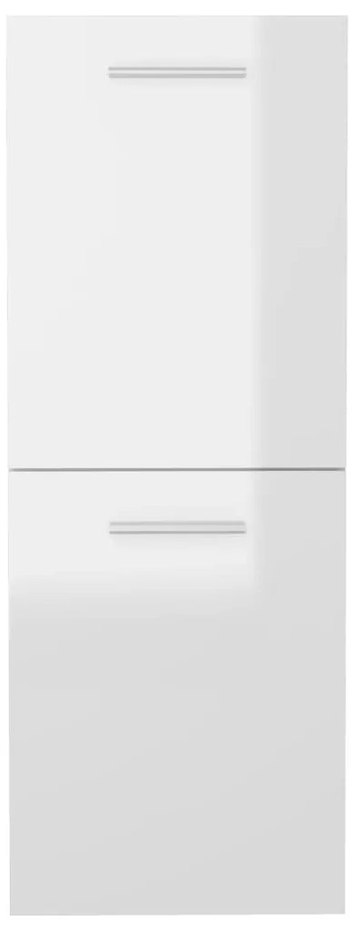vidaXL Ντουλάπι Μπάνιου Γυαλιστερό Λευκό 30x30x80 εκ. από Επεξ. Ξύλο