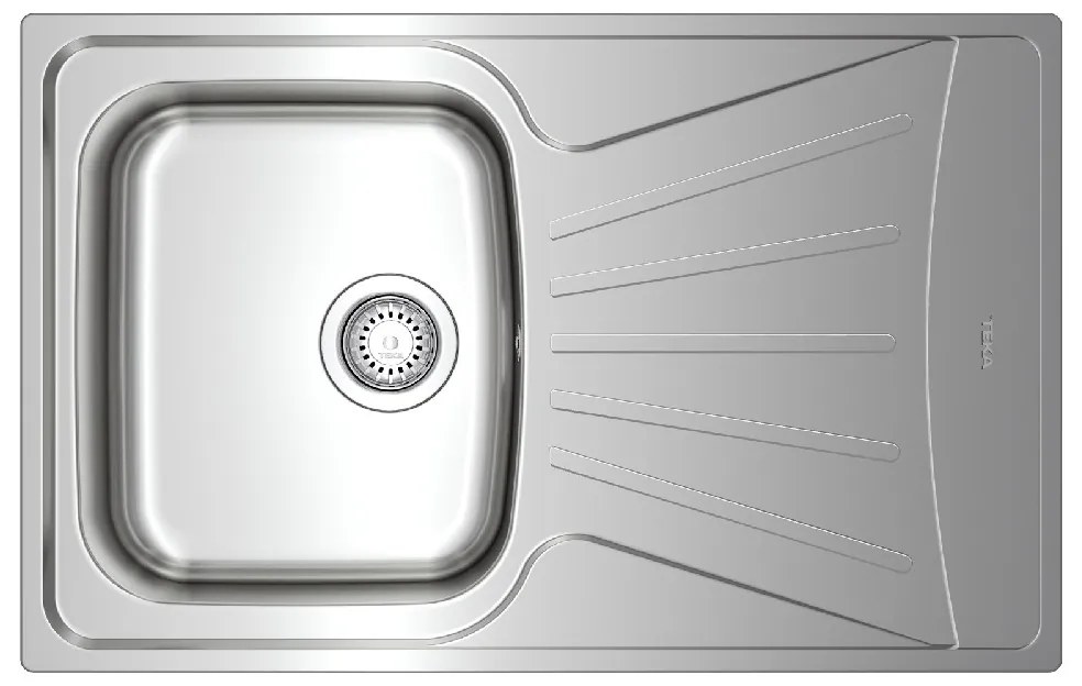 Νεροχύτης Inox TEKA 1 Γούρνα με Ποδιά  για Ένθετη Τοποθέτηση 79x50cm STARBRIGHT 45 EASY 115120037