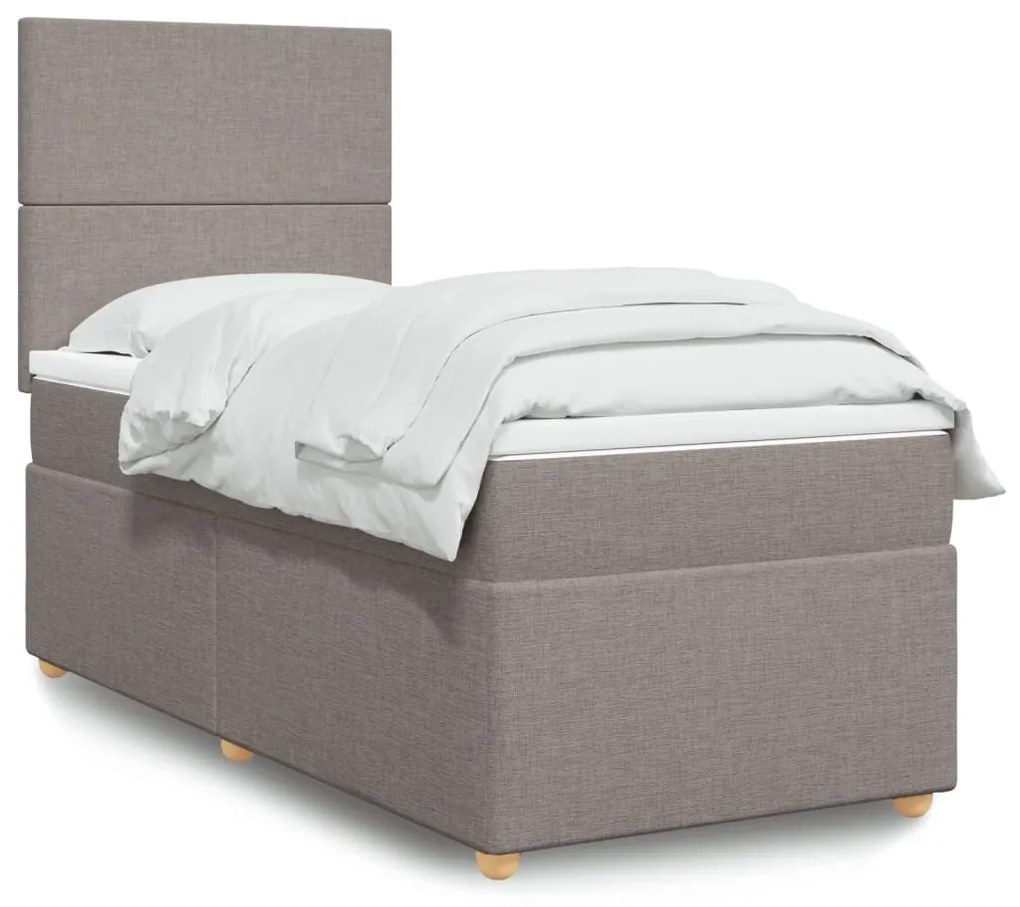 ΚΡΕΒΑΤΙ BOXSPRING ΜΕ ΣΤΡΩΜΑ TAUPE 90X190 ΕΚ.ΥΦΑΣΜΑΤΙΝΟ 3293432