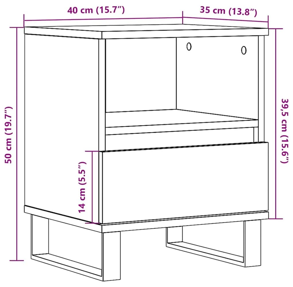 ΚΟΜΟΔΙΝΑ 2 ΤΕΜ. ΤΕΧΝΙΤΗΣ ΔΡΥΣ 40 X 35 X 50 ΕΚ ΑΠΟ ΕΠΕΞΕΡΓ. ΞΥΛΟ 857379