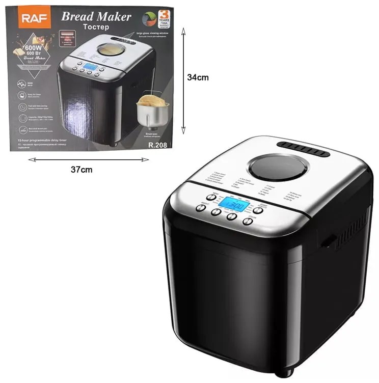 RAF Αρτοπαρασκευαστής 600W R.208 - Bread Maker