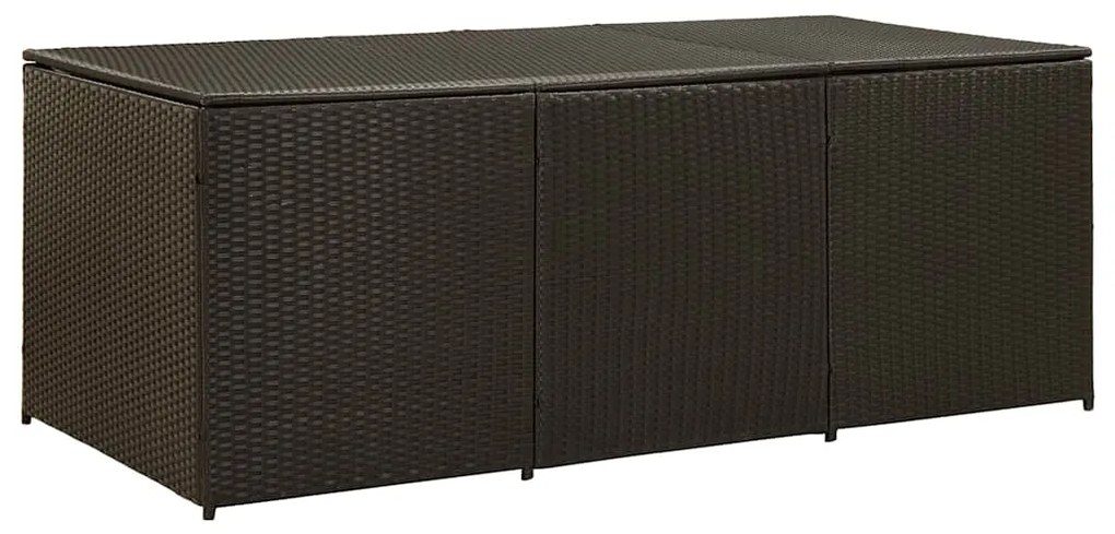 vidaXL Κουτί Αποθήκευσης Κήπου Καφέ 180x90x70 εκ. από Συνθετικό Ρατάν