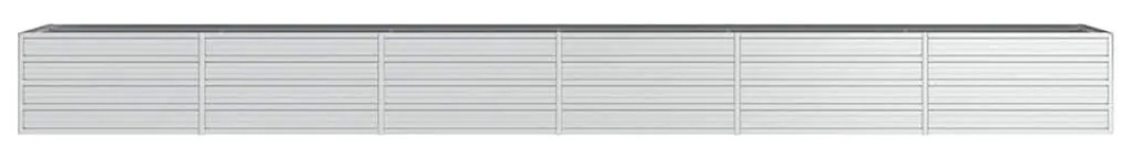vidaXL Ζαρντινιέρα Υπερυψωμένη Ασημί 480x80x45 εκ. Γαλβανισμ. Χάλυβας