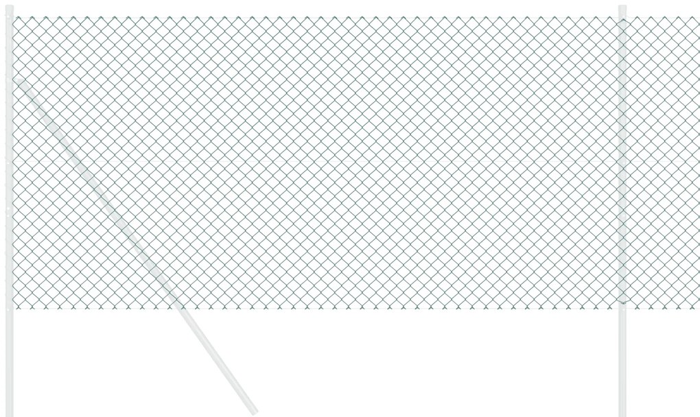 vidaXL Φράχτης από Χάλυβα Πράσινος 0.6x25 μ