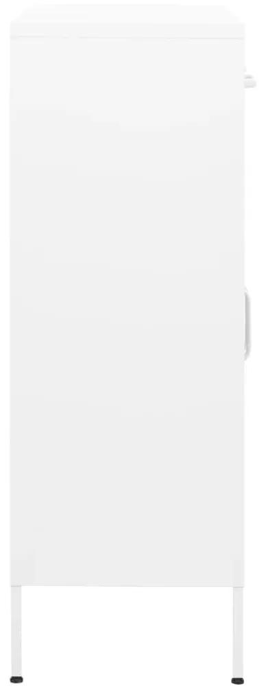 Ντουλάπι Αποθήκευσης Λευκό 80 x 35 x 101,5 εκ. από Ατσάλι - Λευκό