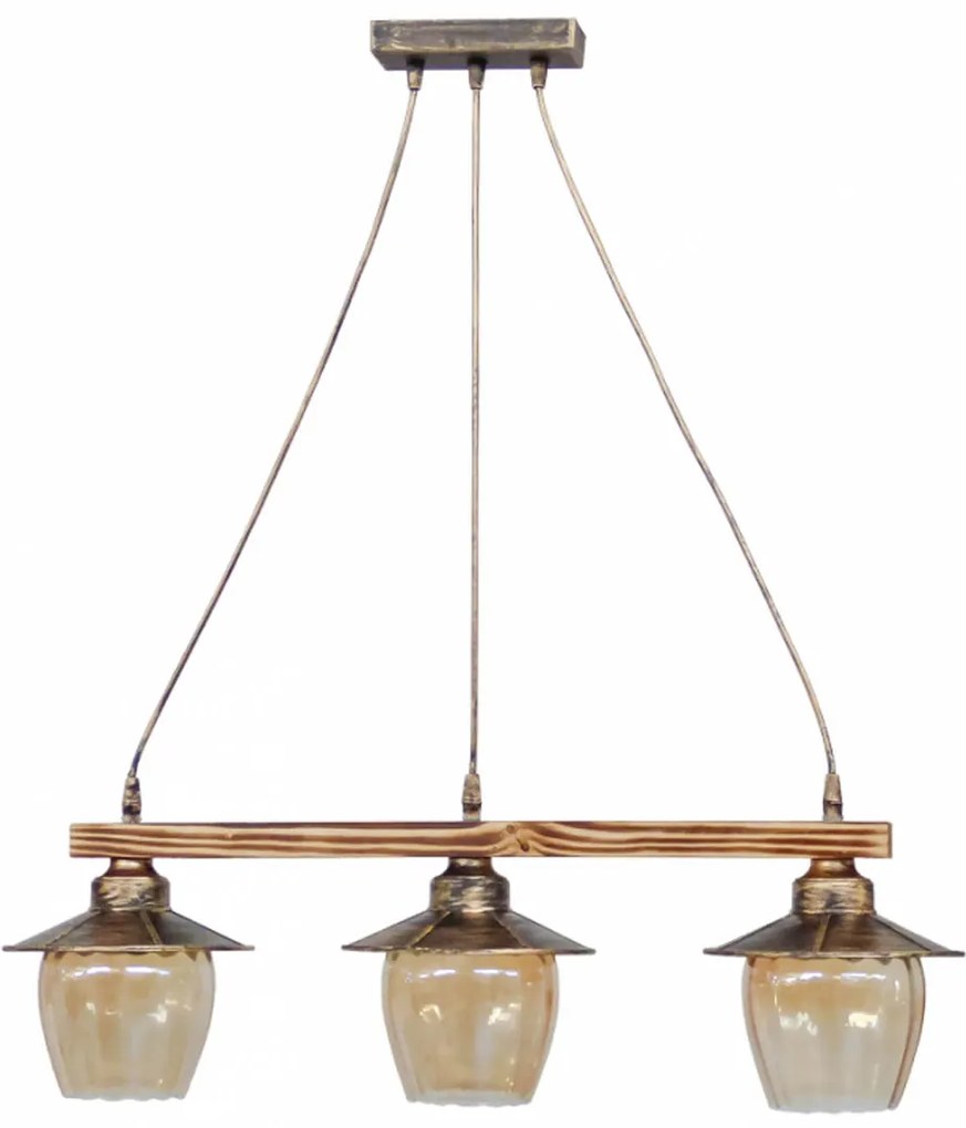 Φωτιστικό Οροφής Τρίφωτο Heronia Cable 30-0069 Bronze