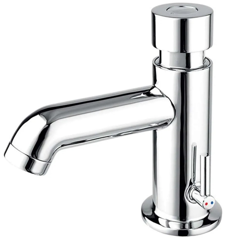 Μπαταρία Νιπτήρος Πατητή Χρονοροής Z201R Chrome Ferro Brass