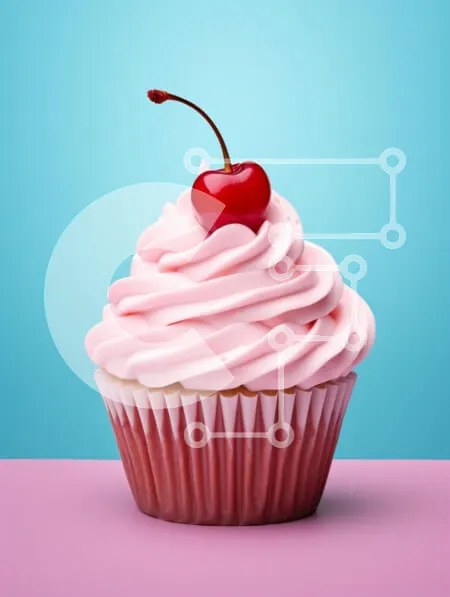 Intra Συλλεκτικό Ξύλινο Παζλ Plywood  4mm - Λαχταριστό cupcake με κεράσι από πάνω Σε Ξύλινο Κουτί - Διαστάσεις: 10x10 cm – 25 κομμάτια